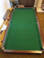 Snooker table 6'x3' slate bed
