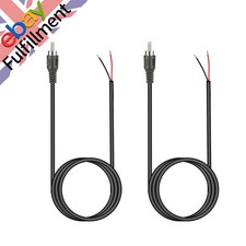 2Pcs 3.4ft RCA Male Plug to