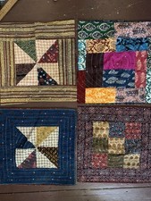 4 Handmade? Ethnic Boho Cushion Covers Patchwork Indian Cotton 40x40cm New (3)A6