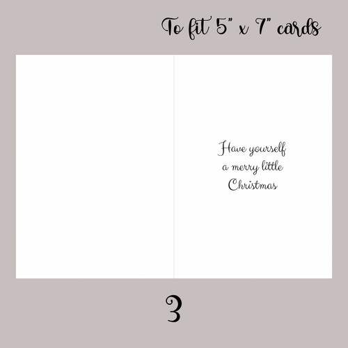 Christmas inserts for card