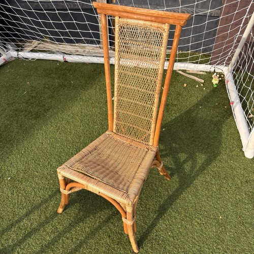 Vintage cane bamboo high back - vintage,