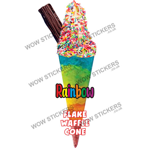 Ice cream van sticker - , rainbow
