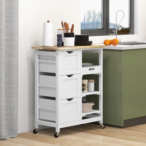 Rolling kitchen island cart - rolling,
