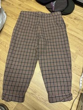 VINTAGE HOLLAND & HOLLAND BESPOKE CHECK HEAVY TWEED SHOOTING BREEKS 34 