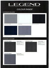 Honda Legend Colour & Trim 1993-94 UK Market Single Sheet Brochure Saloon Coupe