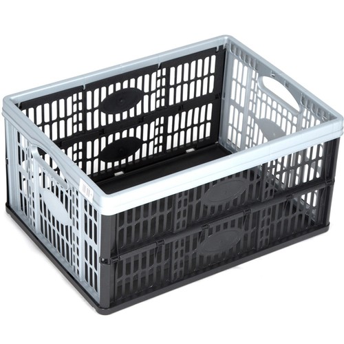 32l folding crates black - folding,