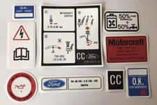 Ford Escort MK3 / Orion MK1 1.6 GL Ghia L Engine Bay Decals Stickers