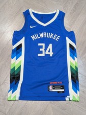 Giannis Antetokounmpo Milwaukee Bucks, Nike Swingman Jersey City Edition Small 