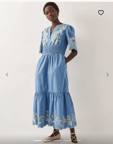 Monsoon dress blue cotton - dress,