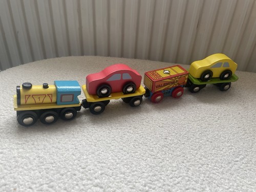 Bigjigs train with cars - bigjigs,