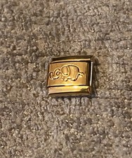 New Elephant ? Gold Italian Charm Fits 9mm Classic Nomination Bracelet