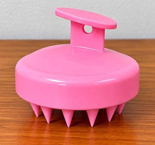 Pink scalp massager - massager, shampoo