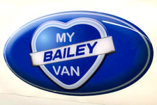 Bailey Oval Resin Badge Blue -