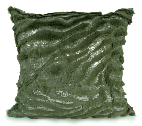 Faux fur sequin cushions - cushions, or