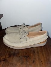 Men's Oakland Sun by Clarks Leather Lace Up Boat Shoes Sandstone RRP £44.99 
