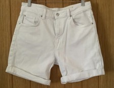 M&S Womens Boyfriend Denim Shorts Knee Stretch Summer Marks Spencer