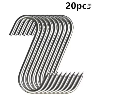 20pcs stainless steel hooks - s,