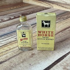 White Horse Fine old Scotch Whisky Empty Miniature Bottle with Box