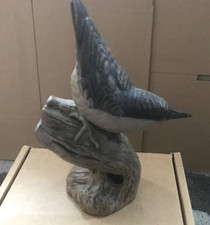 Poole Pottery Stoneware Nuthatch on log A/F . Initialled Nikki Massarella