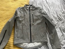 FWE Womens Medium Silver Reflective Waterproof Cycling Jacket  Full Zip