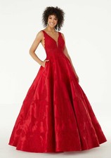 Mori Lee 43089 Red Tulle Lace
