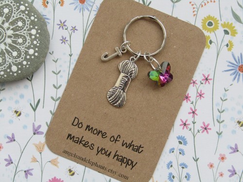 Yarn keyring keychain - yarn, keyring,
