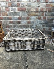 High Quality & Strong - Chunky Rattan Rectangular Log Basket / Storage.
