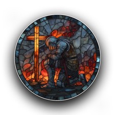 Armoured knight kneeling - knight,