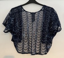 Ladies Blue Bolero by Début Debenhams One Size Excellent Condition