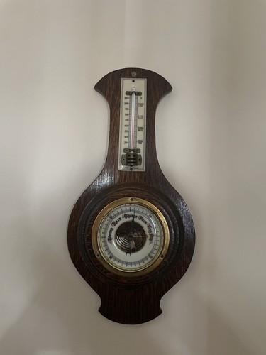 Wooden antique barometer - antique,