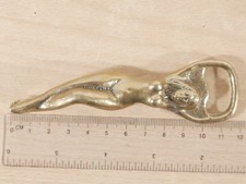 Art Deco Era Handmade Solid Brass Nude Lady Bottle Opener