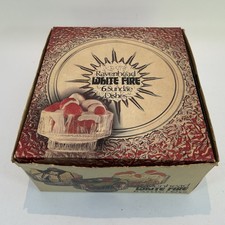 Vintage Glass Ravenhead White Fire Glass Fruit Dishes x 5