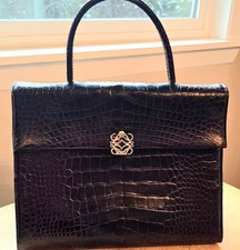 Vintage Loewe Madrid Crocodile