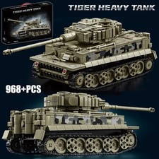 WW2 Army Military Tiger Heavy Tank  Building Blocks for Kids' Gifts