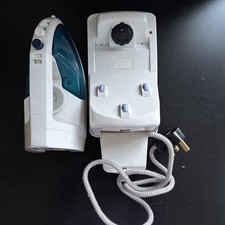 Cordless Steam/Dry Iron White Blue- Excellent Condition