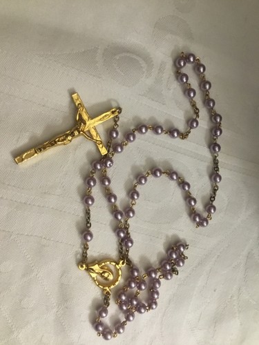 Rosary lilac pearl style - lilac,
