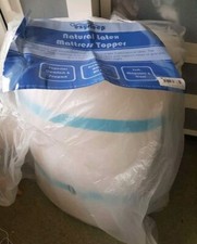 Ezysleep Gel Infused Latex Mattress Topper Single Med  - Washable Cover Very GC