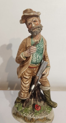 Vintage old man with - man, rifle