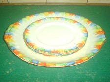 5 PCE GRINDLEY CHAMELEON 778883 HAND PAINTED SANDWICH SET