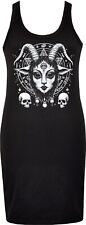Women's Satanic Dress Gothic Baphomet Horned God Pan Demonic Pagan Goth Skull