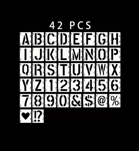 Letter and number stencils - number,