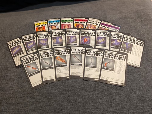 Cluedo 1996 replacement cards - cluedo,