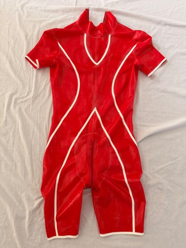 Men latex catsuit - men's,