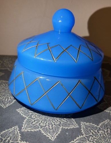 Vintage blue glass - blue,