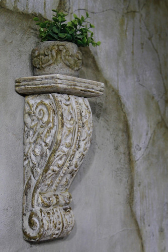 Ornate wooden corbel shelf - ornate,