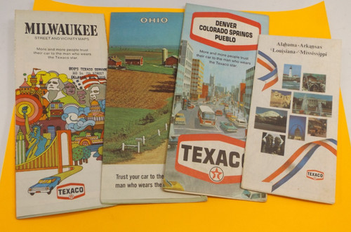 Vtg texaco road map - lot, of