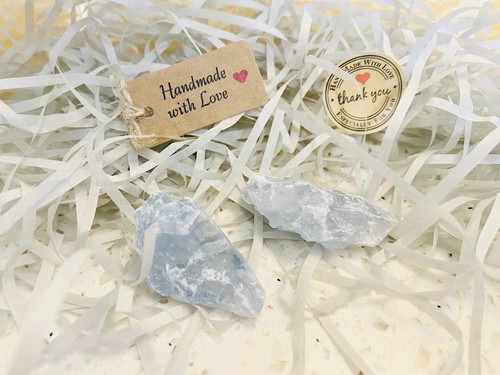 Piece crystal celestine raw - celestine,