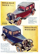 Original 1932 Advert HILLMAN