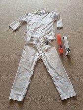 Budo Nord Empi karate uniform outfit gi - 150cm size with white and orange belts