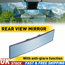 Blue Curved Rear View Mirror
